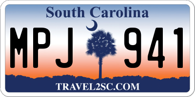 SC license plate MPJ941