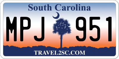 SC license plate MPJ951