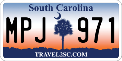 SC license plate MPJ971
