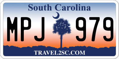SC license plate MPJ979