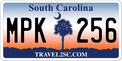 SC license plate MPK256