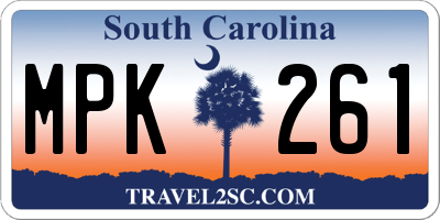 SC license plate MPK261