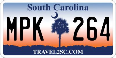 SC license plate MPK264