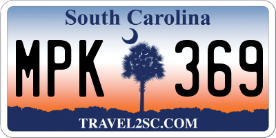 SC license plate MPK369