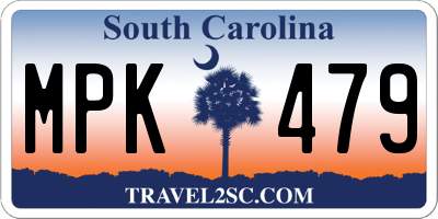 SC license plate MPK479