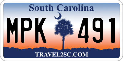 SC license plate MPK491