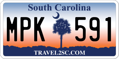 SC license plate MPK591
