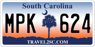 SC license plate MPK624