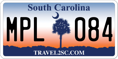 SC license plate MPL084
