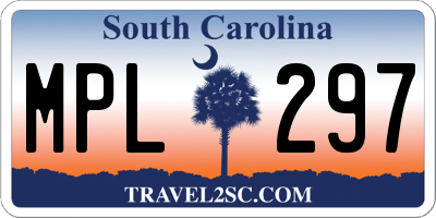 SC license plate MPL297