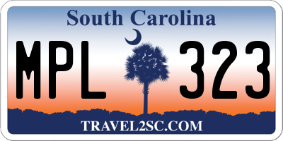 SC license plate MPL323