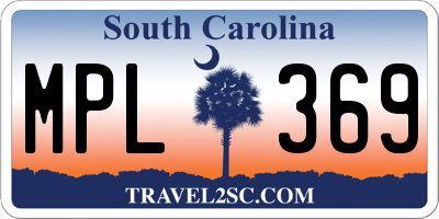 SC license plate MPL369