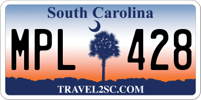 SC license plate MPL428