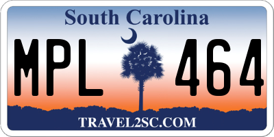 SC license plate MPL464