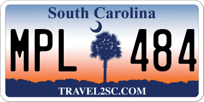 SC license plate MPL484