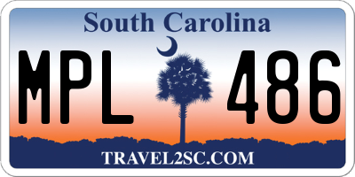 SC license plate MPL486