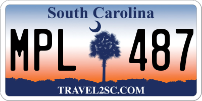 SC license plate MPL487