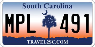 SC license plate MPL491