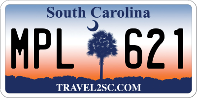 SC license plate MPL621
