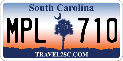SC license plate MPL710