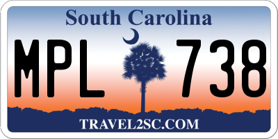 SC license plate MPL738