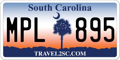 SC license plate MPL895