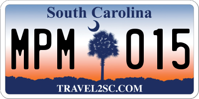 SC license plate MPM015