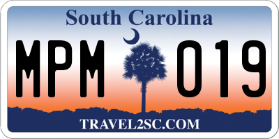 SC license plate MPM019