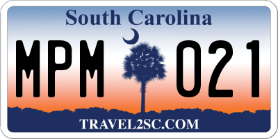 SC license plate MPM021