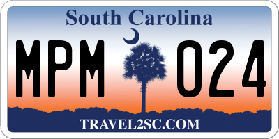 SC license plate MPM024