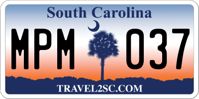 SC license plate MPM037