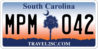 SC license plate MPM042