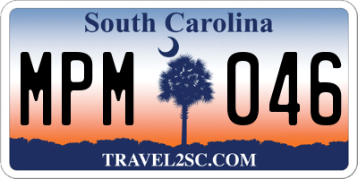 SC license plate MPM046