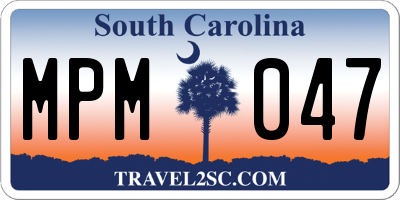 SC license plate MPM047