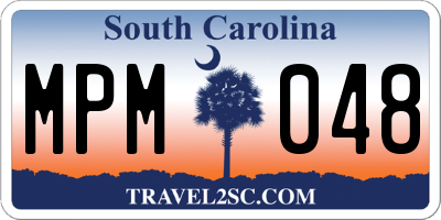 SC license plate MPM048