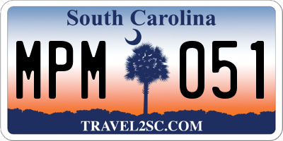SC license plate MPM051