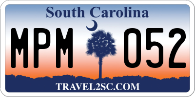 SC license plate MPM052
