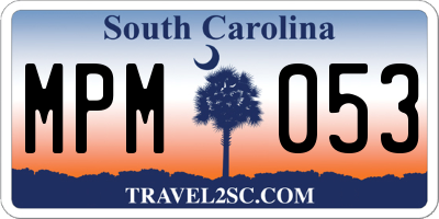SC license plate MPM053