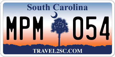 SC license plate MPM054
