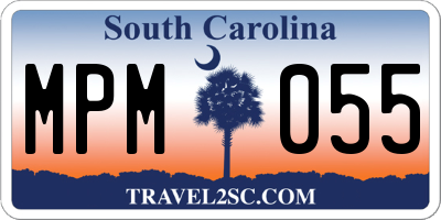 SC license plate MPM055