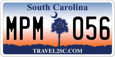 SC license plate MPM056
