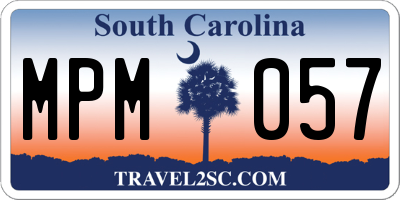 SC license plate MPM057