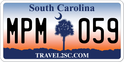 SC license plate MPM059