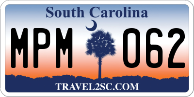 SC license plate MPM062