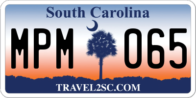SC license plate MPM065