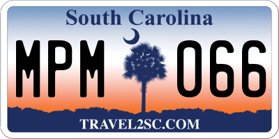 SC license plate MPM066