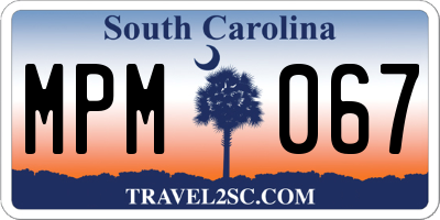 SC license plate MPM067