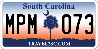 SC license plate MPM073