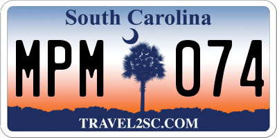SC license plate MPM074