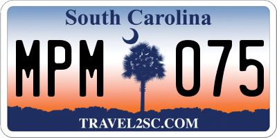 SC license plate MPM075